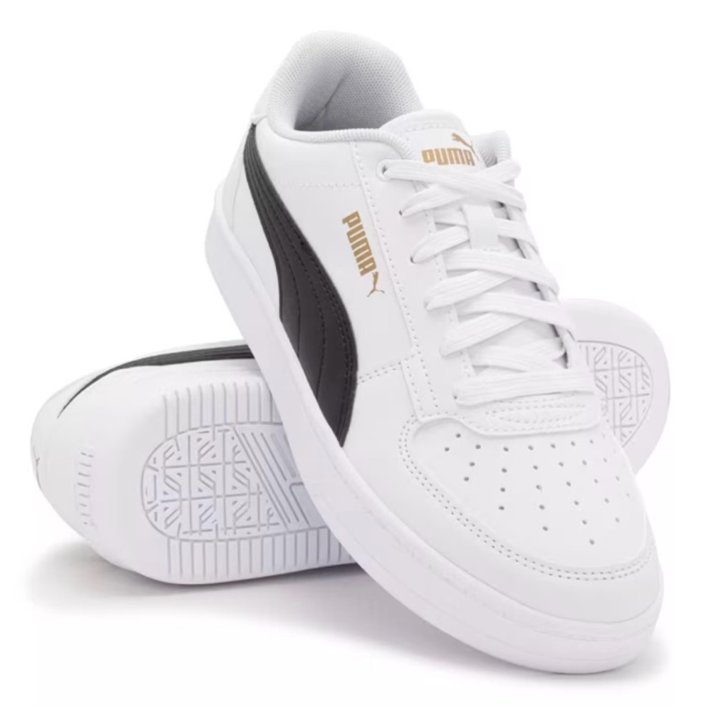 Puma White and Black Athletic Shoes